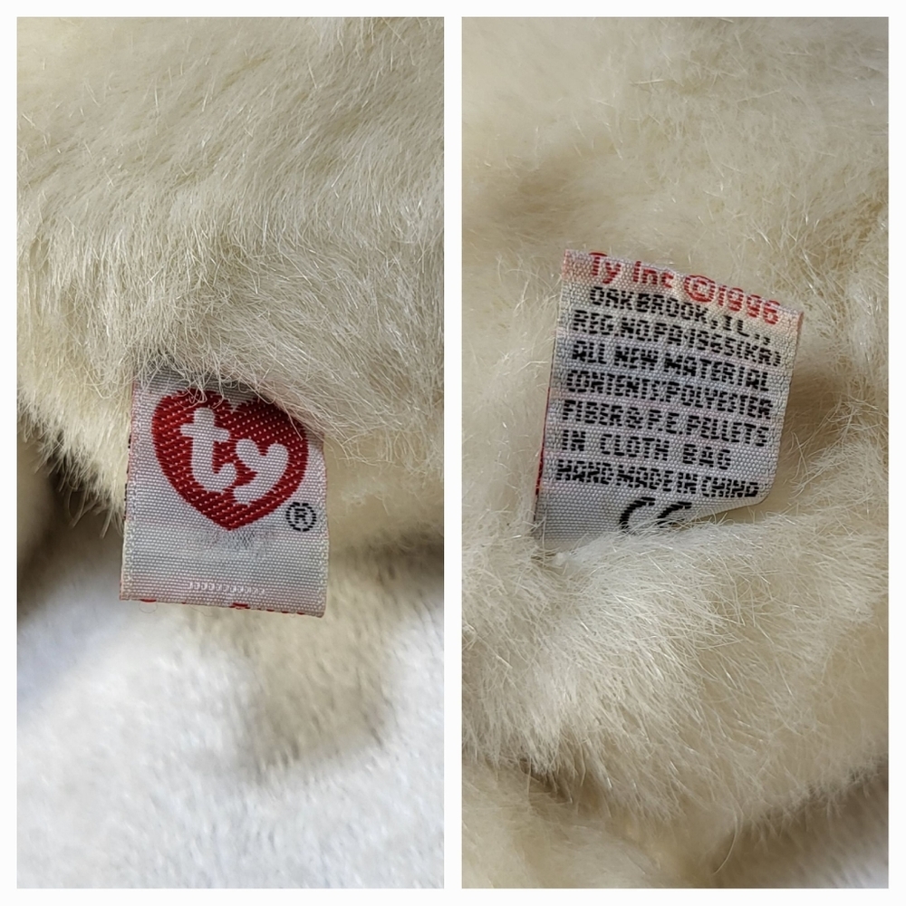 ty VINTAGE White Crystal Cat Stuffie - Picture 5 of 6
